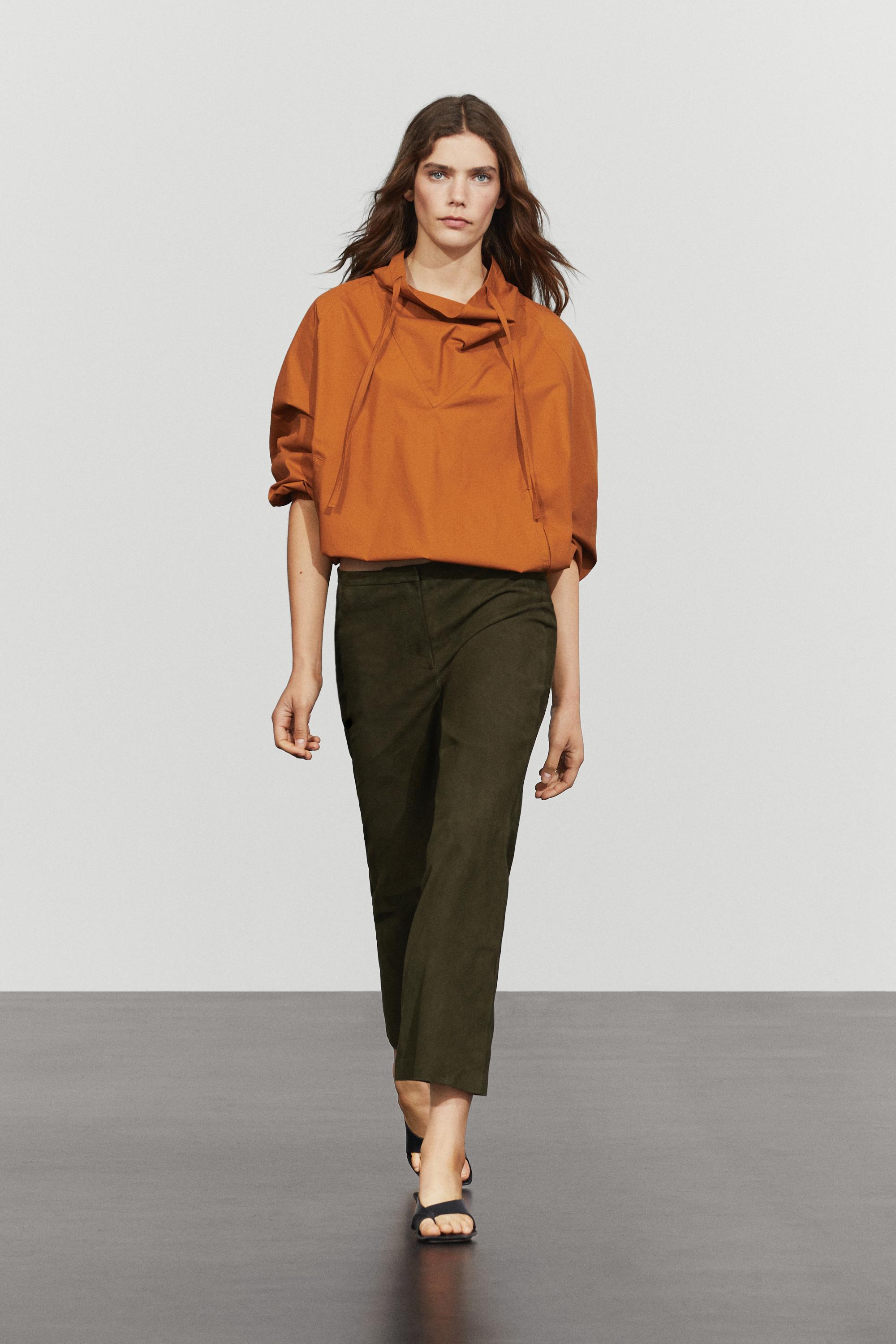 Suede leather pants
